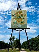 Van Gogh's Sunflowers, Enlarged