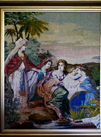 Moses in the Bullrushes (needlepoint)