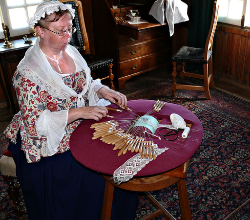 Lace-making demonstration